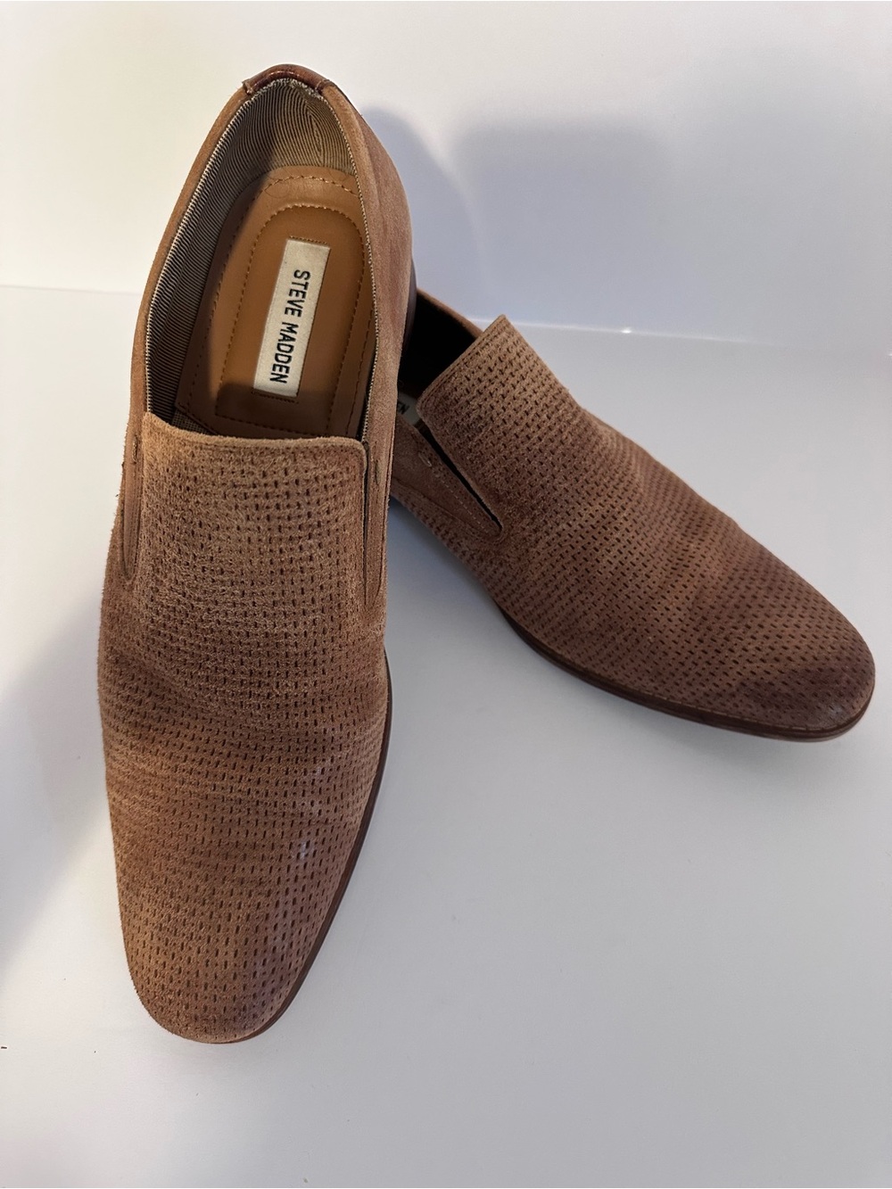 Steve Madden ‘Devlin’ Men’s Suede Slip-On Loafers in Brown Size 10M
